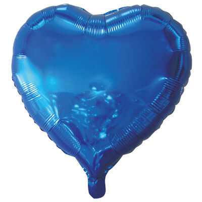 18 Inch Blue Heart Helium Balloon image number 1