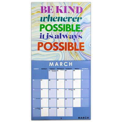 Be Kind 2022 Square Calendar and Diary Set image number 2