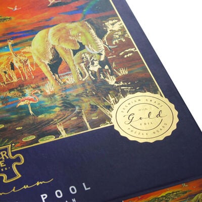 Savanna Pool 1000 Piece Gold-Foiled Premium Jigsaw Puzzle image number 3