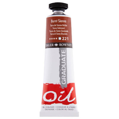 Daler Rowney Graduate Oil Paint Burnt Sienna 38ml image number 1