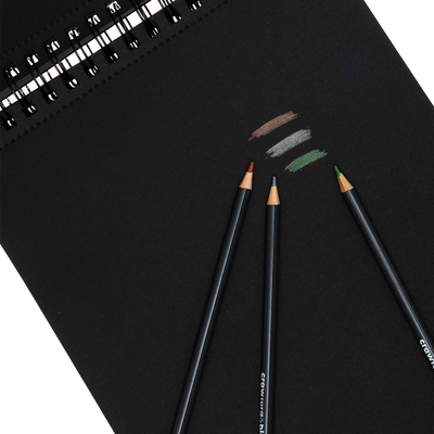 Crawford & Black Drawing Black Paper Pad Sketch Set: Pack of 13 image number 3