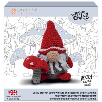 Knitty Critters Pocket Gnomes: Rocky the Red Gnome image number 1