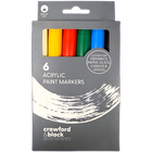 Crawford & Black Acrylic Paint Markers: Pack of 6 image number 1