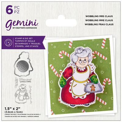 Gemini Stamp & Die Set: Wobbling Mrs Claus image number 1
