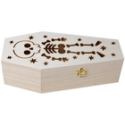 Halloween Wooden Laser Cut Coffin Box image number 1