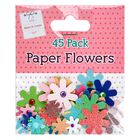Assorted Glitter Paper Flowers: Pack of 45 image number 1
