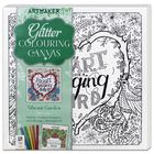 Vibrant Garden: Glitter Colouring Canvas image number 1