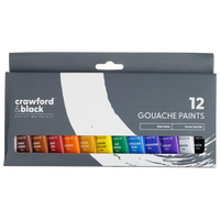 Crawford & Black Gouache Paints: Pack of 12