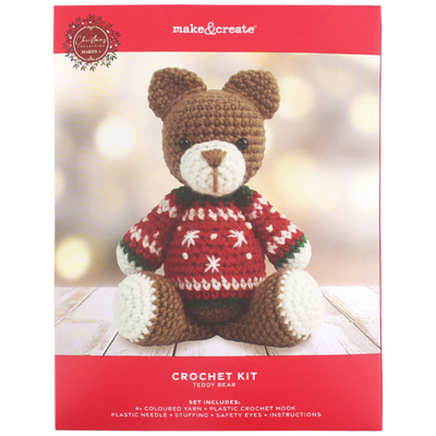 Festive Teddy Crochet Kit image number 1