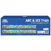 PlayWorks ABC and 123 Train Long Jigsaw Puzzle Duo