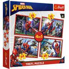 Spiderman 4 in 1 Jigsaw Puzzle Set image number 1