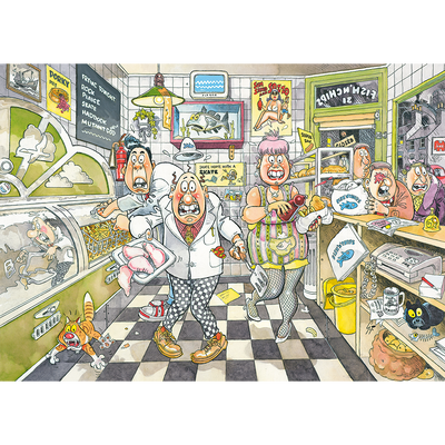 Wasgij Original 20 - Fishy Business! 1000 Piece Jigsaw Puzzle image number 2