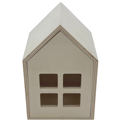 Small Wooden House: 7 x 6.5 x 1.8cm image number 2