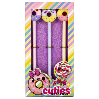 Cuties Donut Pens: Set of 3 image number 1