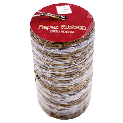 100 meters Festive Paper Ribbon: Assorted image number 1