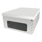 Grey White Star Under Bed Collapsible Storage Box image number 1