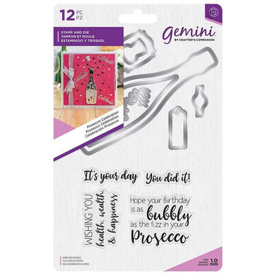 Gemini Shaker Card Stamp and Die Set - Prosecco Celebration image number 1