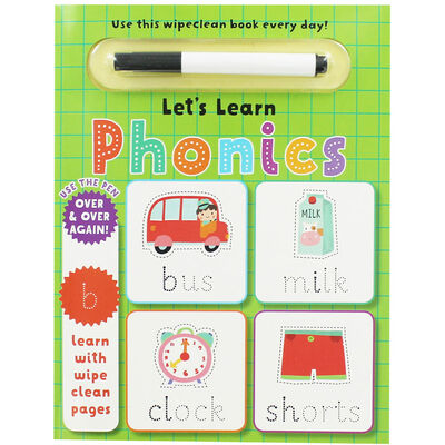 Lets Learn Phonics - Wipe Clean Activity Book image number 1
