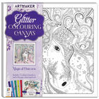 Art Maker Glitter Colouring Canvas: Unicorn image number 1