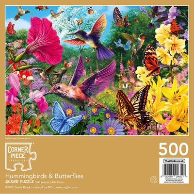 Hummingbirds and Butterflies 500 Piece Jigsaw Puzzle image number 3