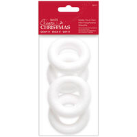 Make Your Own Mini Polystyrene Wreaths: Pack of 4