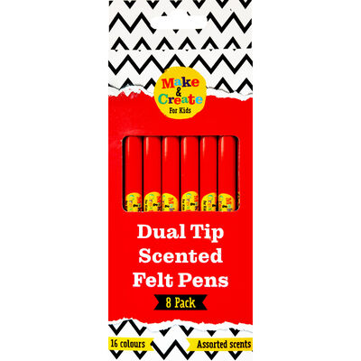 Dual Tip Scented Felt Pens - 8 Pack image number 1