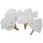 Colour Your Own Festive Stick Characters: Pack of 5 image number 2