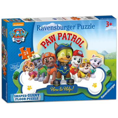 Paw Patrol 24 Piece Giant Shaped Floor Jigsaw Puzzle image number 1