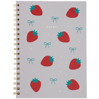 B5 Wiro Strawberry Bows Notebook