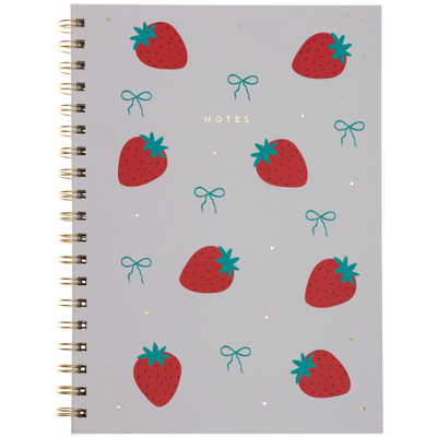 B5 Wiro Strawberry Bows Notebook image number 1