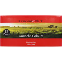Crawford & Black Gouache Paints: Pack of 12