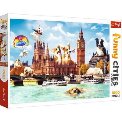 Dogs in London 1000 Piece Jigsaw Puzzle image number 1