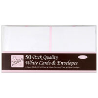 Anita's Square White Cards & Envelopes: Pack of 50