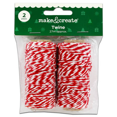 White and Red Twine Set: Pack of 2 image number 1