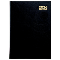 A5 Week to View Black 2026 Diary
