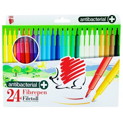 Antibacterial Fibre Pens: Pack of 24 image number 1