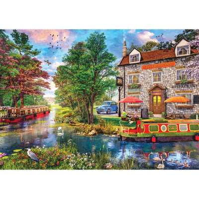 The Riverside Inn 1000 Piece Jigsaw Puzzle image number 2