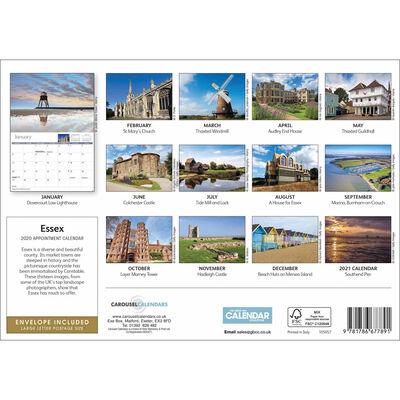Essex 2020 A4 Wall Calendar image number 2