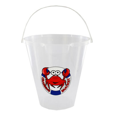 Clear Round Crabbing Bucket with Scoop image number 1