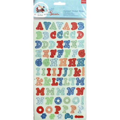 At Home With Santa Thick Alphabet Stickers - Pack Of 166 image number 1