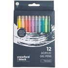 Crawford & Black Acrylic Pastel Gel Pens: Pack of 12 image number 1