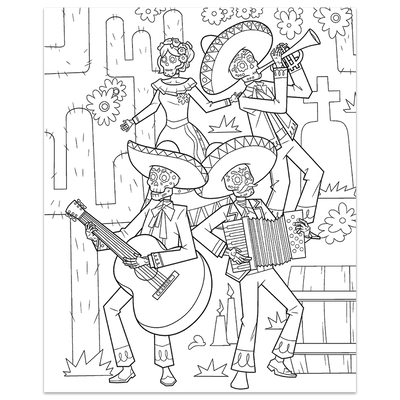 The Day of the Dead Colouring Book image number 3
