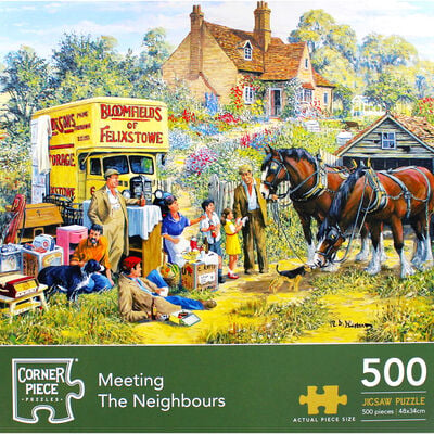 Meeting the Neighbours 500 Piece Jigsaw Puzzle image number 2
