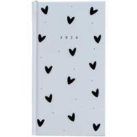 2026 Mono Hearts Week to View Slim Casebound Diary