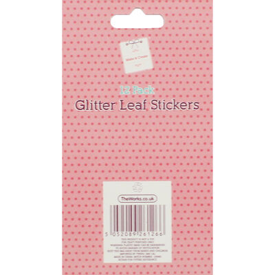 Glitter Leaf Stickers - 12 Pack image number 3