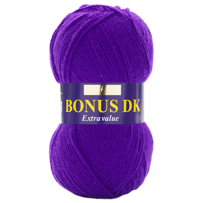 Bonus DK: Bright Purple Yarn 100g image number 1