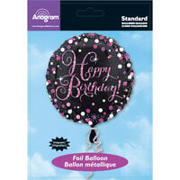 18 Inch Pink Happy Birthday Helium Balloon