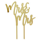 Gold Mrs & Mrs Cake Topper image number 1