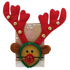Light Up LED Reindeer Nose Headband image number 1