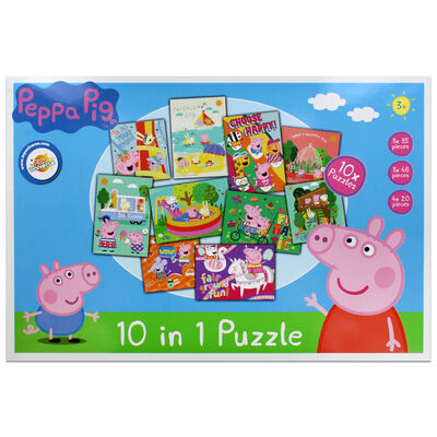 Peppa Pig 10-in-1 Piece Jigsaw Puzzle image number 1